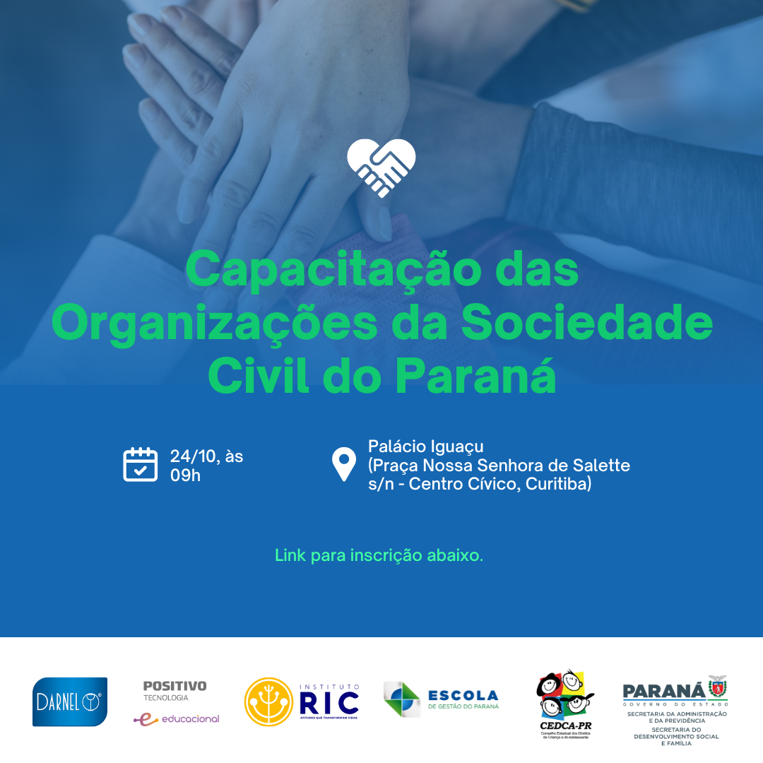 card falando da capacitação para organizações da sociedade civil